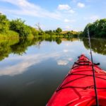 kayak fishing on lake